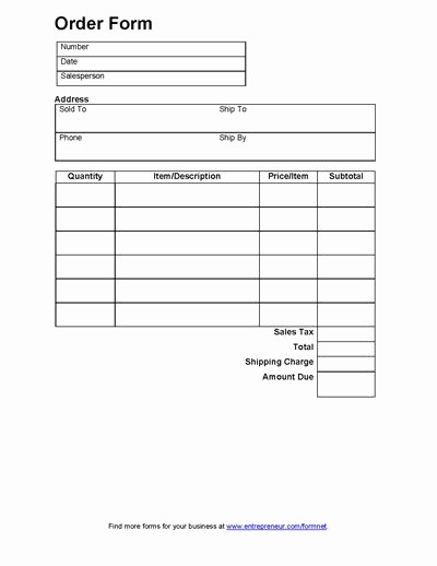 Sales order forms Templates Free Beautiful Sales order form