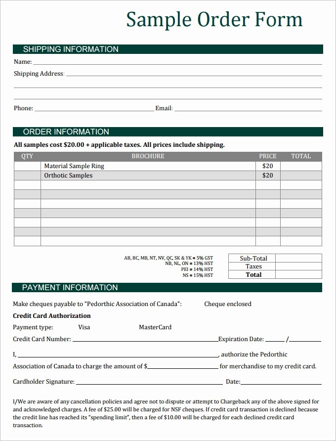 Sales order forms Templates Free Best Of Sales order form Template