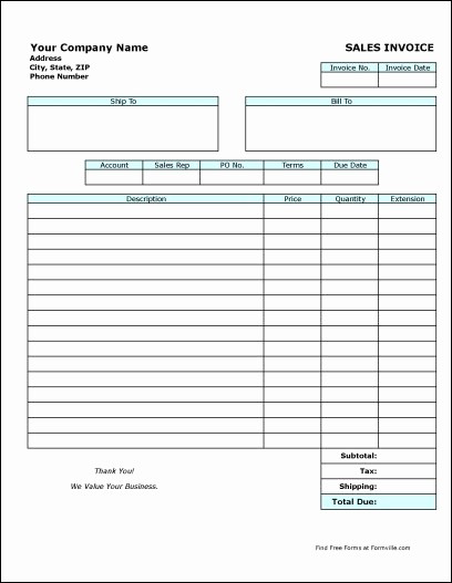 Sales order forms Templates Free Lovely Free Product Invoice with Sales Rep From formville