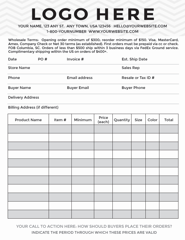 Sales order forms Templates Free Unique 11 Sample order form Templates Word Excel Pdf formats