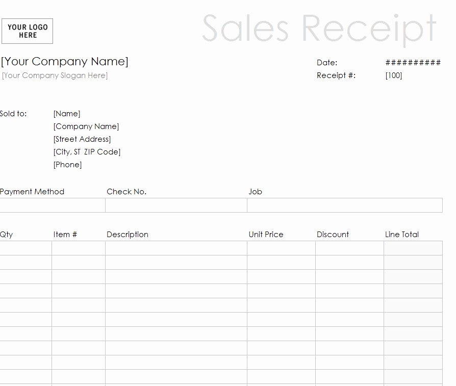 Sales Receipt Template Microsoft Word Awesome Sales Receipt Template Word