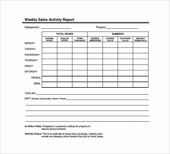 Sales Rep Activity Report Template Awesome Sample Sales Report Template 7 Free Documents Download