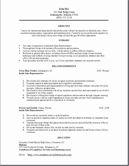 Sales Resume Template Microsoft Word New Sales Resume Template – Letsdeliver