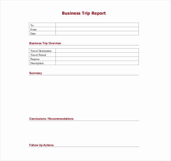 Sales Visit Report Template Word Awesome Trip Report Template 11 Free Word Pdf Documents