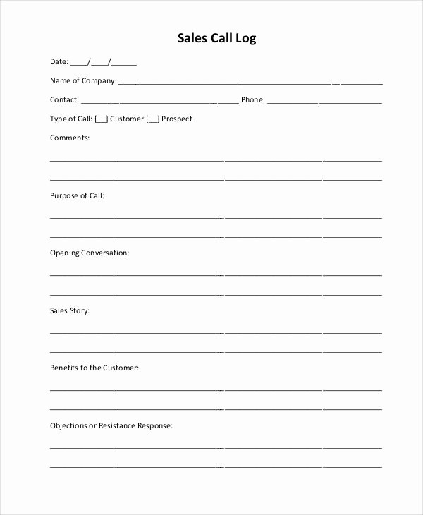 Sales Visit Report Template Word New Sales Call Report Template 11 Free Word Pdf format