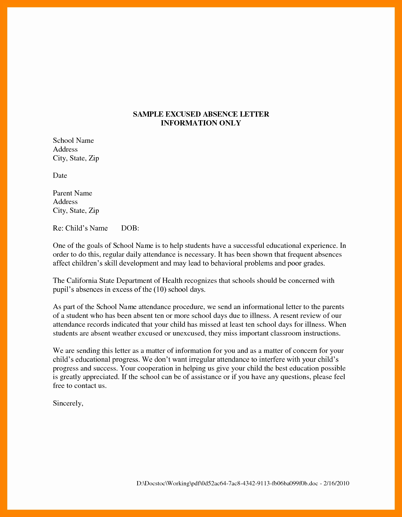 Sample Absence Letter to Teacher Elegant Apology Letter to Teacher for Being Absent New 7 Excuse