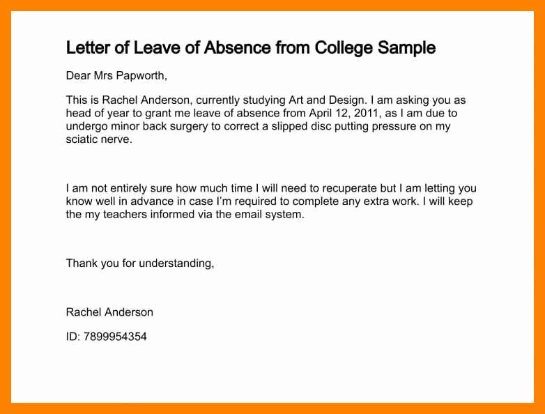 Sample Absence Letter to Teacher Unique How to Write Absent Letter to Teacher Lication for
