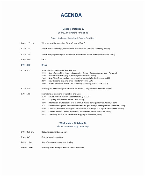 Sample Agenda for A Meeting New 10 Business Meeting Agenda Templates – Free Sample