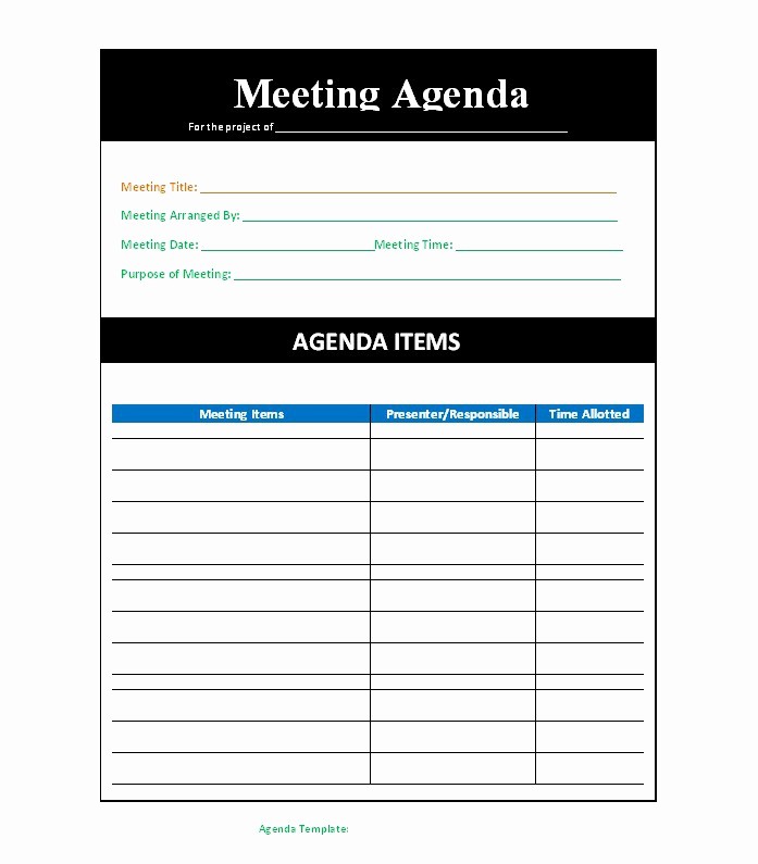Sample Agenda Template for Meetings Unique 46 Effective Meeting Agenda Templates Template Lab