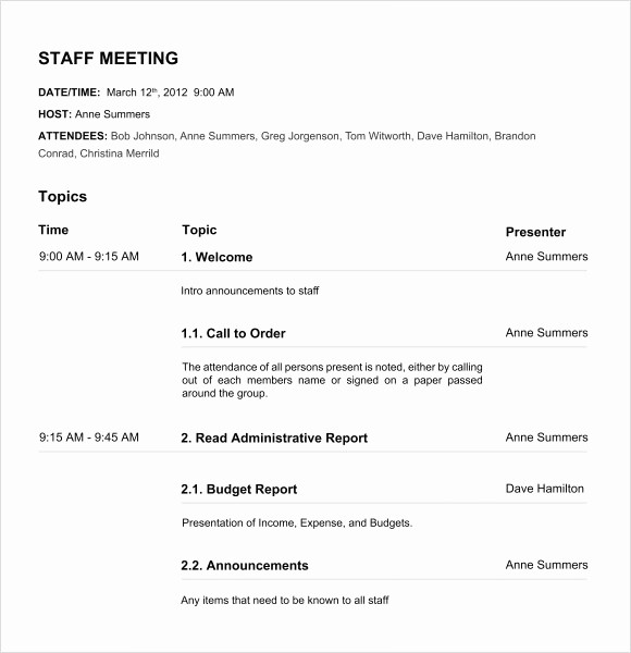Sample Agenda Templates for Meetings Luxury 12 Board Meeting Agenda Templates – Free Samples Examples