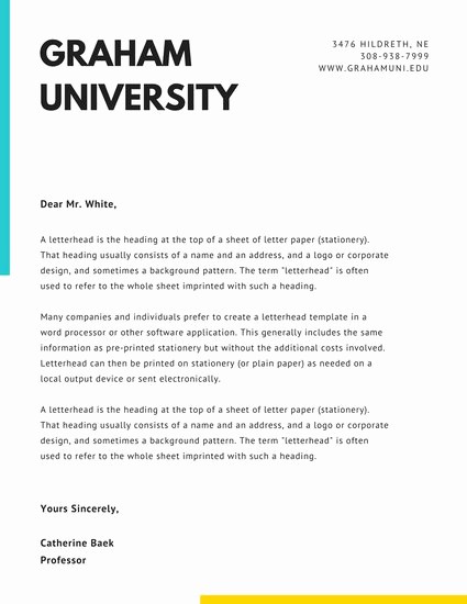 Sample Business Letter with Logo Beautiful Customize 81 Ficial Letterhead Templates Online Canva