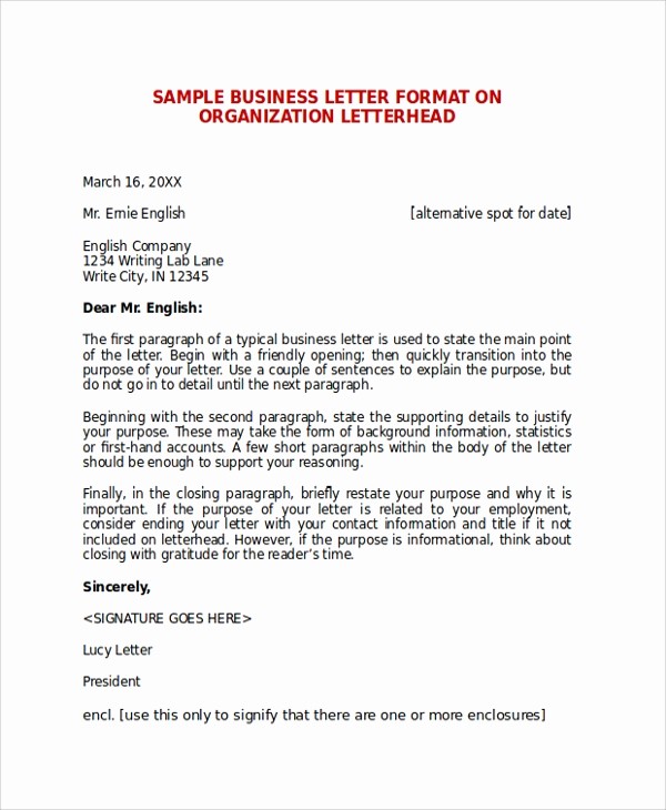 Sample Business Letters to Customers Awesome 8 Business Letter formats – Samples Examples Templates