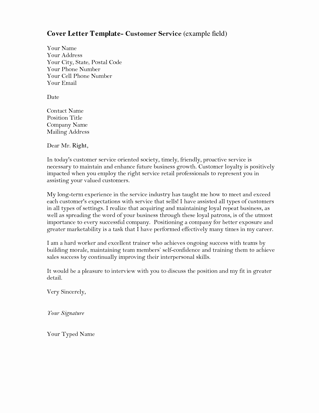 Sample Business Letters to Customers Beautiful 10 Customer Service Cover Letter Sample 2016