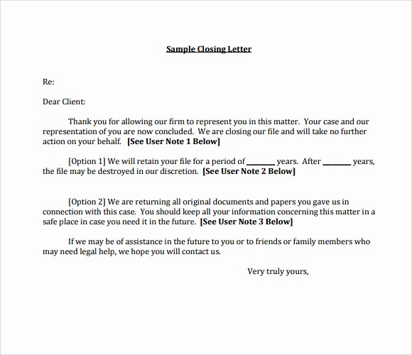 Sample Business Letters to Customers Best Of 7 Sample Closing Business Letters