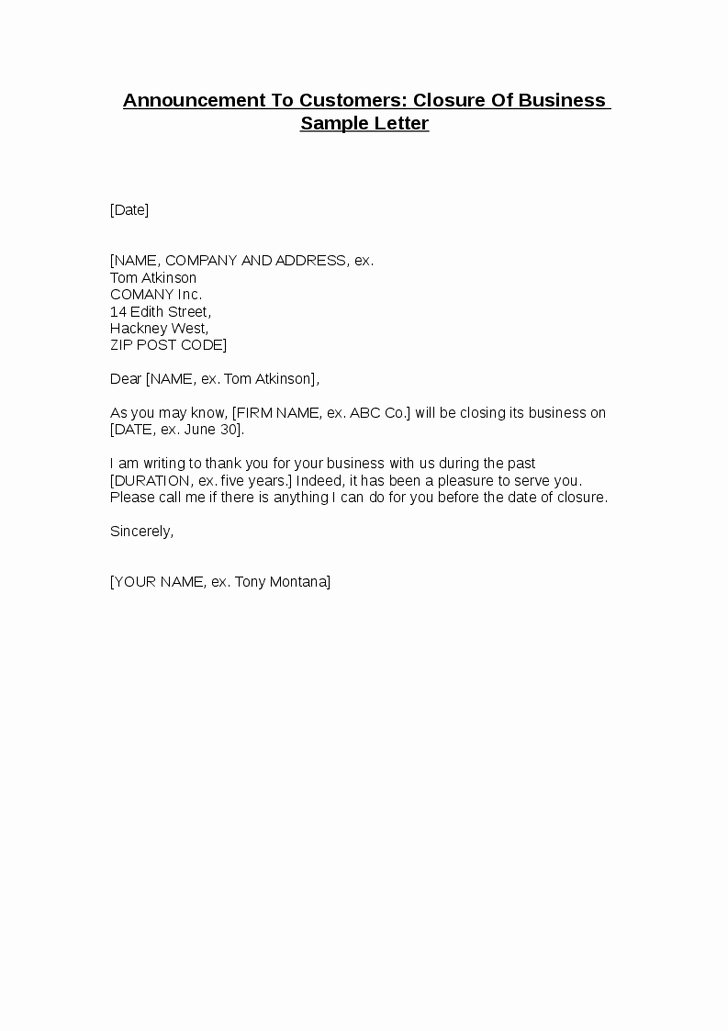 Sample Business Letters to Customers Fresh Business Letter Closing