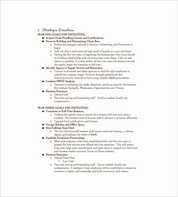 Sample Business Plan Templates Free Lovely 13 Catering Business Plan Templates Free Sample