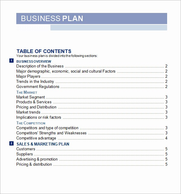 Sample Business Plan Templates Free New 30 Sample Business Plans and Templates