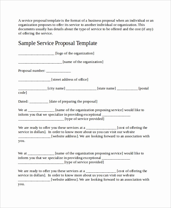 Sample Business Proposal for Services New Service Proposal Template 14 Free Word Pdf Document