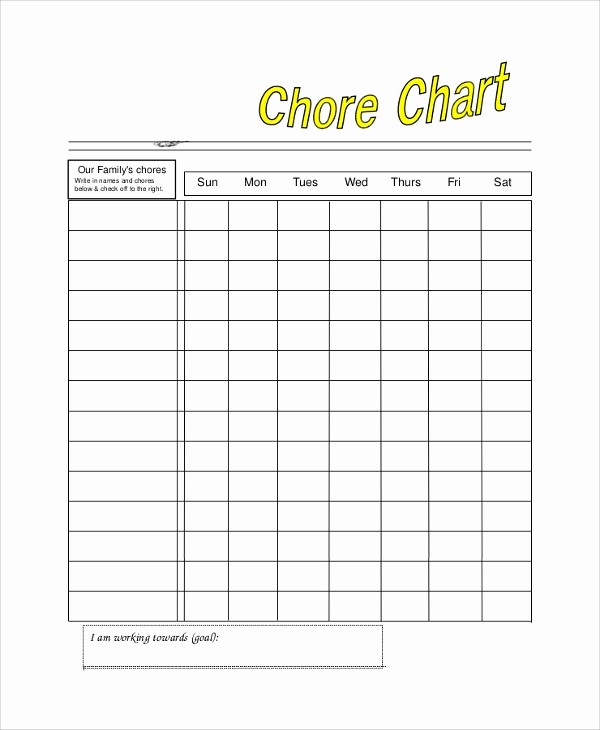 Sample Chore Charts for Families Beautiful 9 Sample Chore Charts