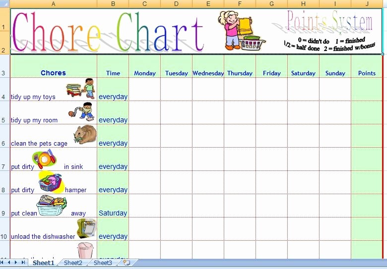 Sample Chore Charts for Families Beautiful Family Daily Chore Chart Template Free