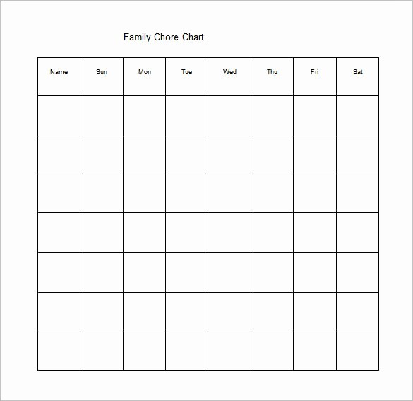 Sample Chore Charts for Families Best Of 10 Family Chore Chart Templates Pdf Doc Excel