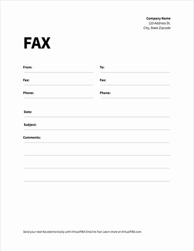 Sample Fax Cover Sheets Template Inspirational Free Fax Cover Sheet Templates Fice Fax or Virtualpbx