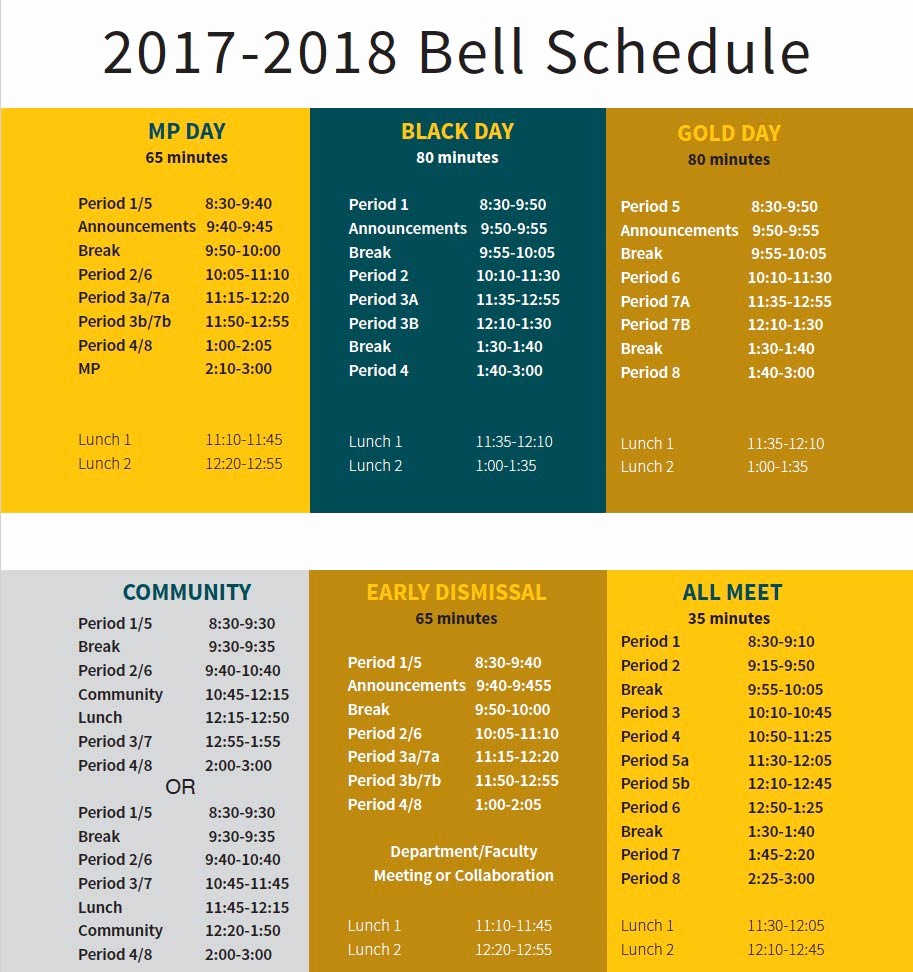 Sample High School Class Schedule Beautiful Bell Schedule Bishop O Dowd High School
