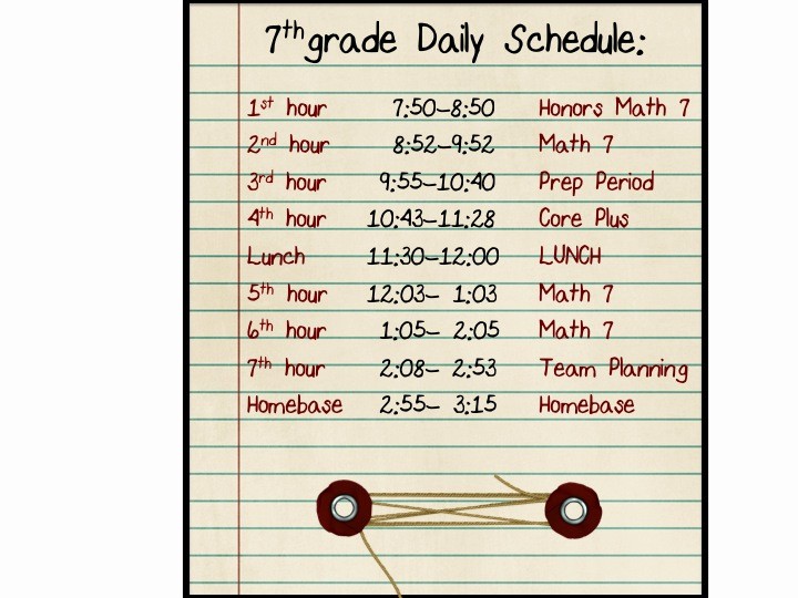 Sample High School Class Schedule Fresh Middle School Math Rules My Middle School Daily Schedule