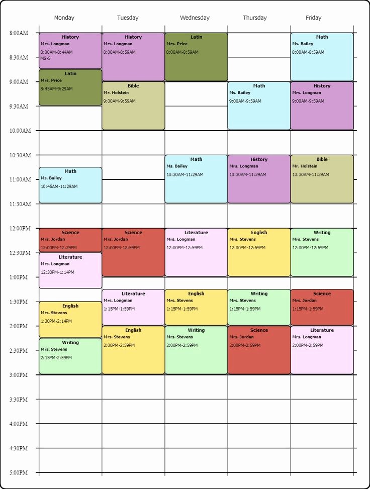 Sample High School Class Schedule Lovely Cute Class Schedule Maker
