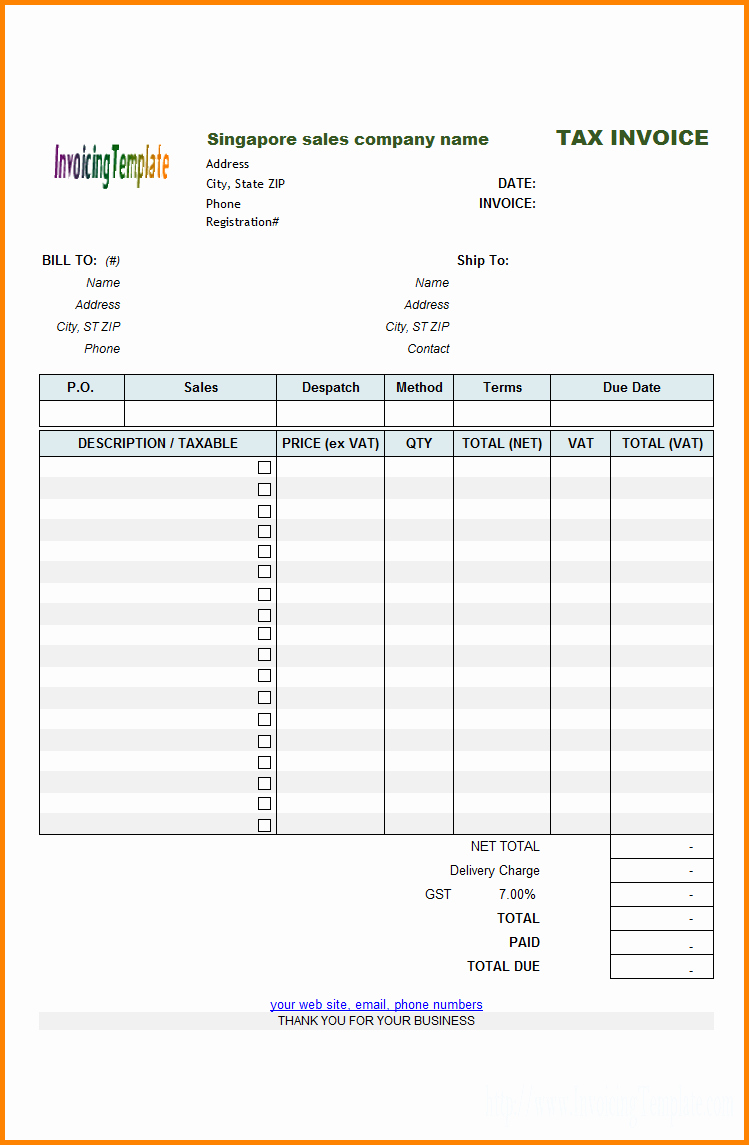Sample Invoice format In Excel Best Of 8 Bill format with Service Tax