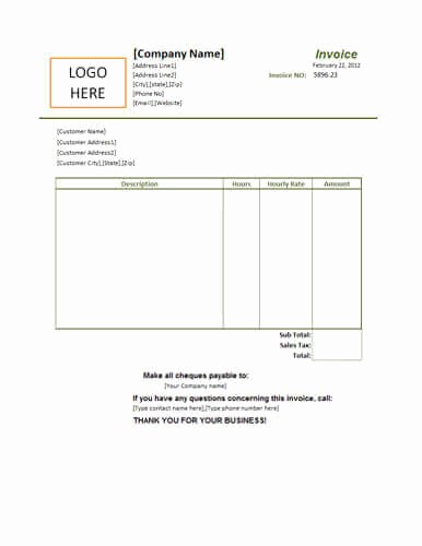 Sample Invoices for Small Business Luxury 25 Free Service Invoice Templates [billing In Word and Excel]