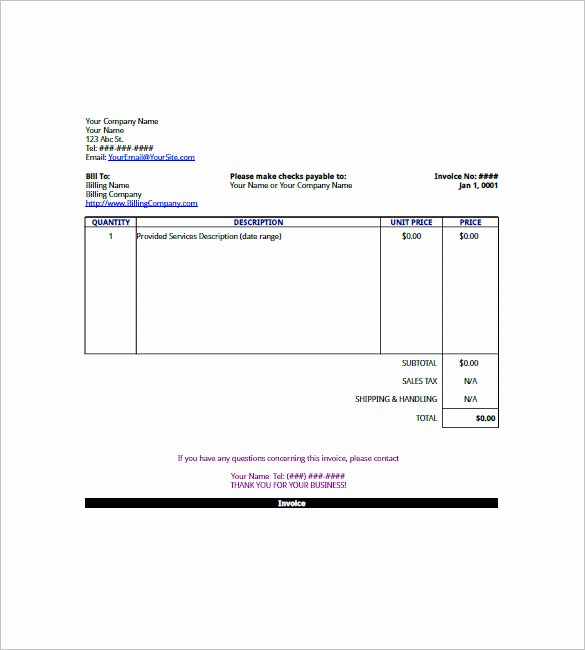 Sample Invoices for Small Business Luxury Business Invoice Template – 6 Free Sample Example