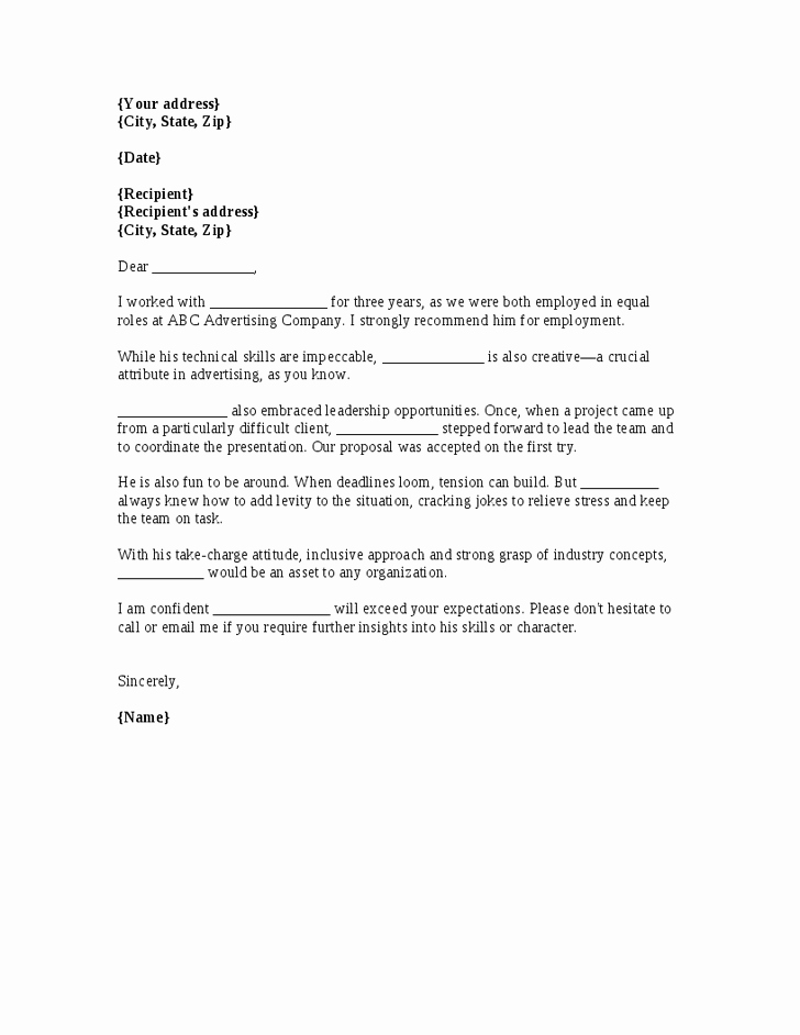 Sample Letters Of Recommendation Employee Beautiful Job Reference Letter From Coworker