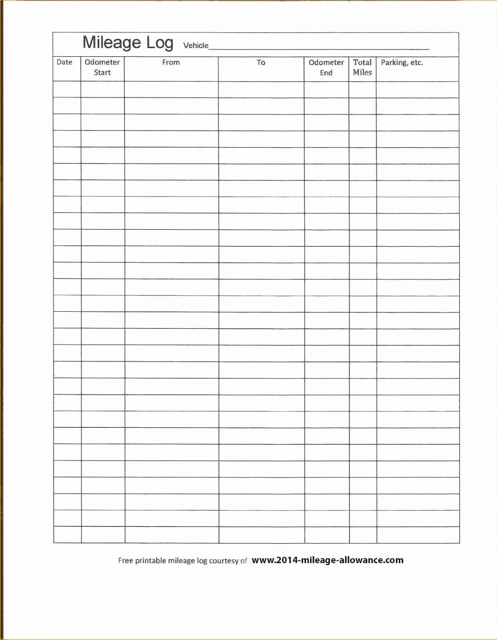 Sample Mileage Log for Taxes Awesome Template Mileage Sheet Template