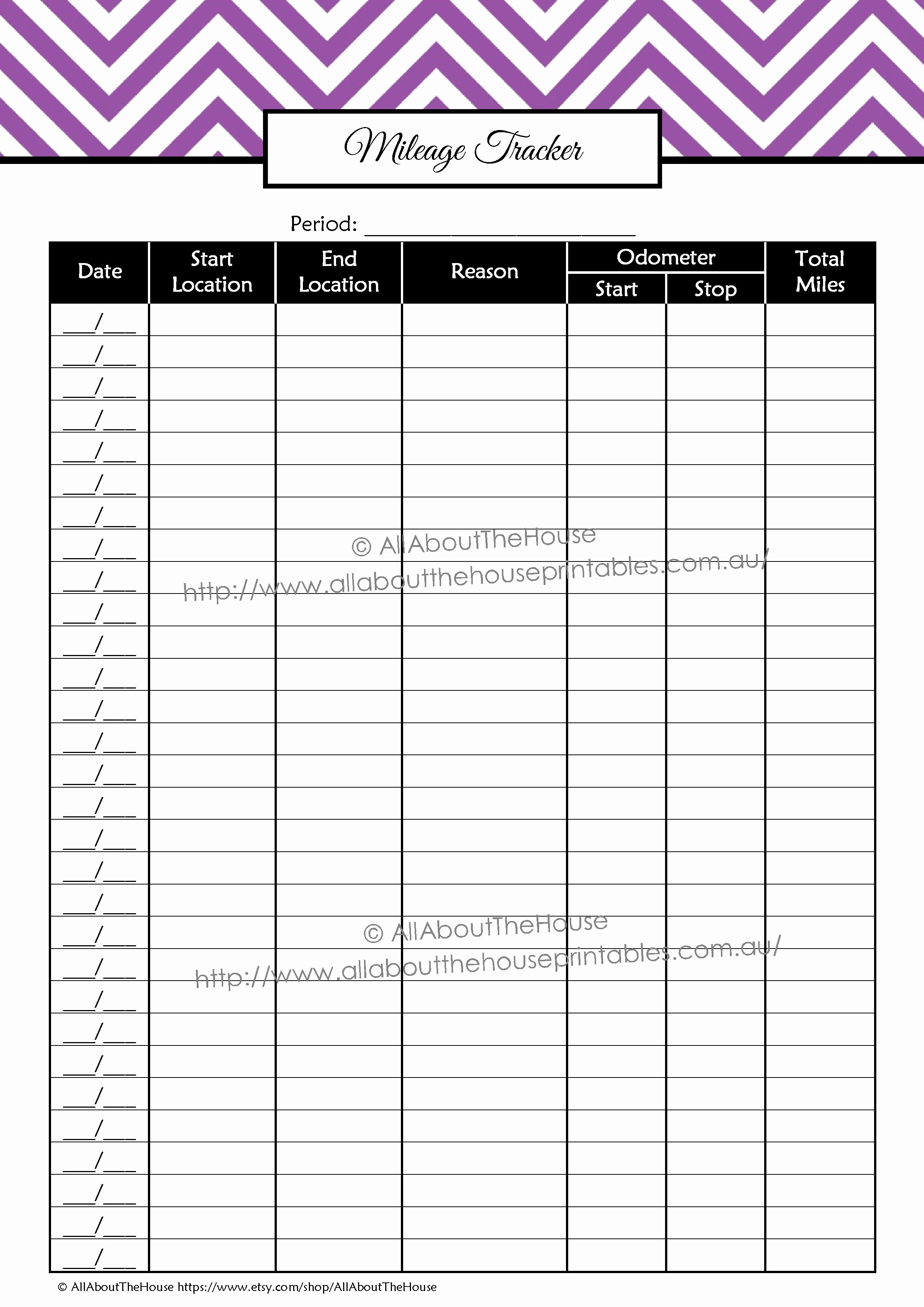Sample Mileage Log for Taxes Beautiful Printable Direct Sales Planner – Editable