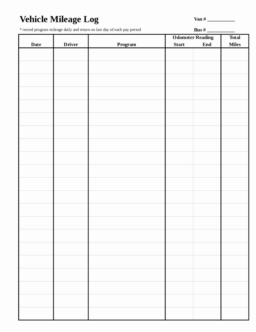 Sample Mileage Log for Taxes New 2019 Mileage Log Fillable Printable Pdf &amp; forms