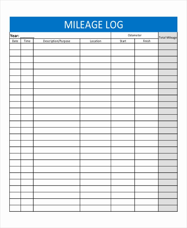 50 Sample Mileage Log For Taxes
