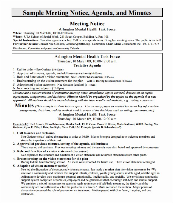 Sample Minute Of Meeting Template Best Of 10 Useful Meeting Notes Templates to Download
