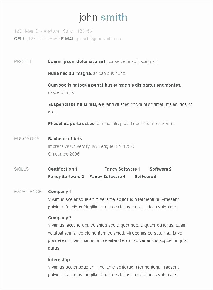 Sample Of A Simple Resume Luxury Different Resume Templates Different Resume Templates