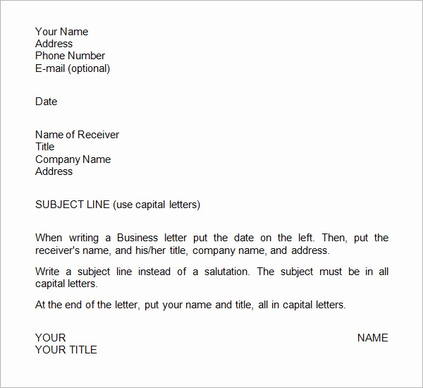 Sample Of Business Letterhead format Fresh 29 Sample Business Letters format to Download