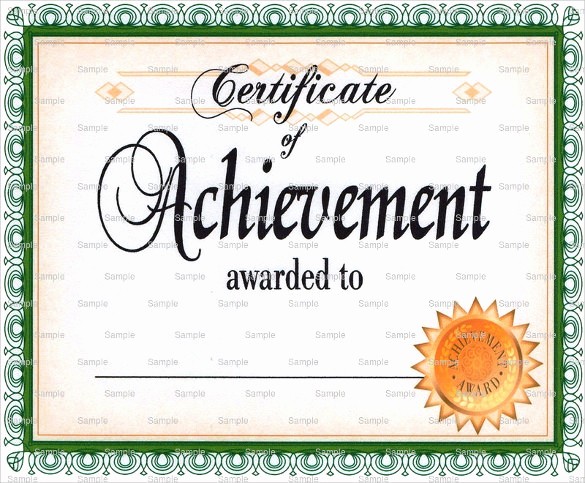 Sample Of Certificate Of Achievement Best Of Sample Certificate Achievement