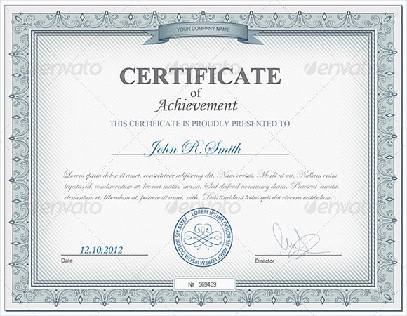 Sample Of Certificate Of Achievement Unique 9 Certificate Of Achievement Templates
