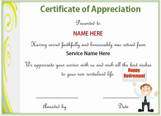 certificates of appreciation for employees