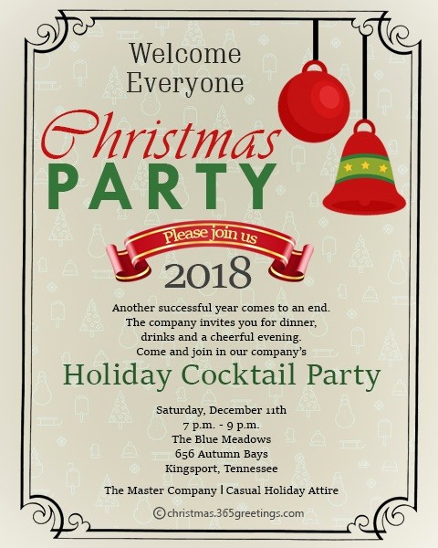 Sample Of Christmas Party Invitation Beautiful Christmas Invitation Template and Wording Ideas