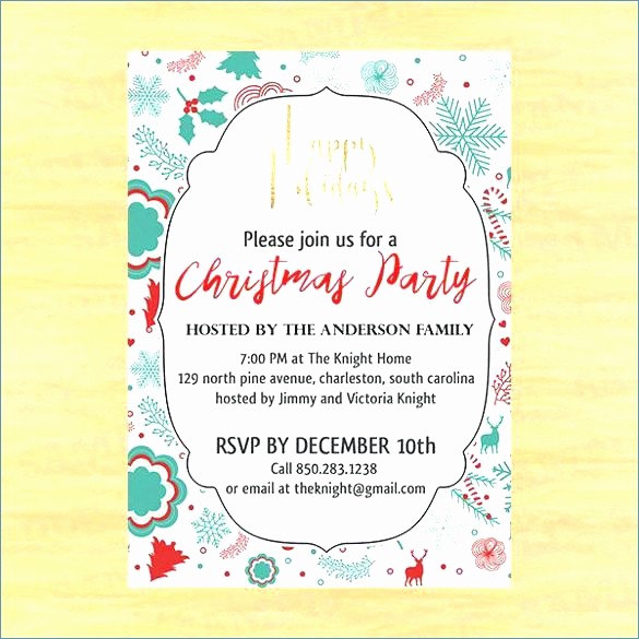 Sample Of Christmas Party Invitation Beautiful Christmas Party Invitation Templates Free Download