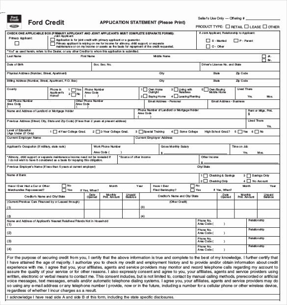 Sample Of Credit Application form New 15 Credit Application Templates Free Sample Example