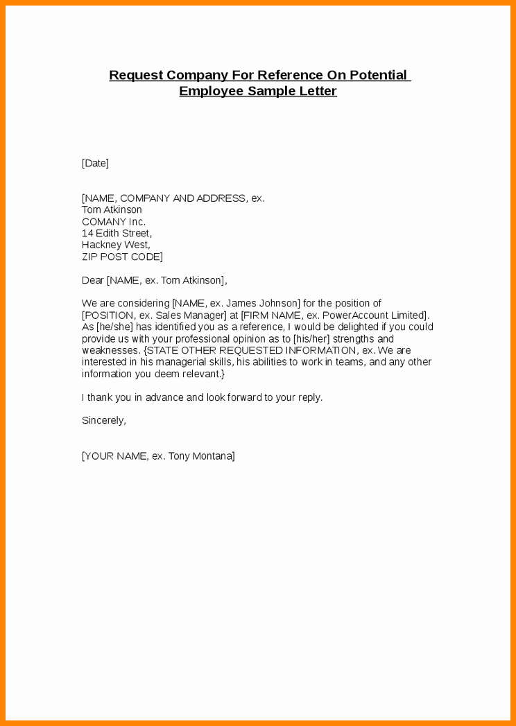Sample Of Employment Reference Letter Beautiful 6 Job Reference Letter for Employee