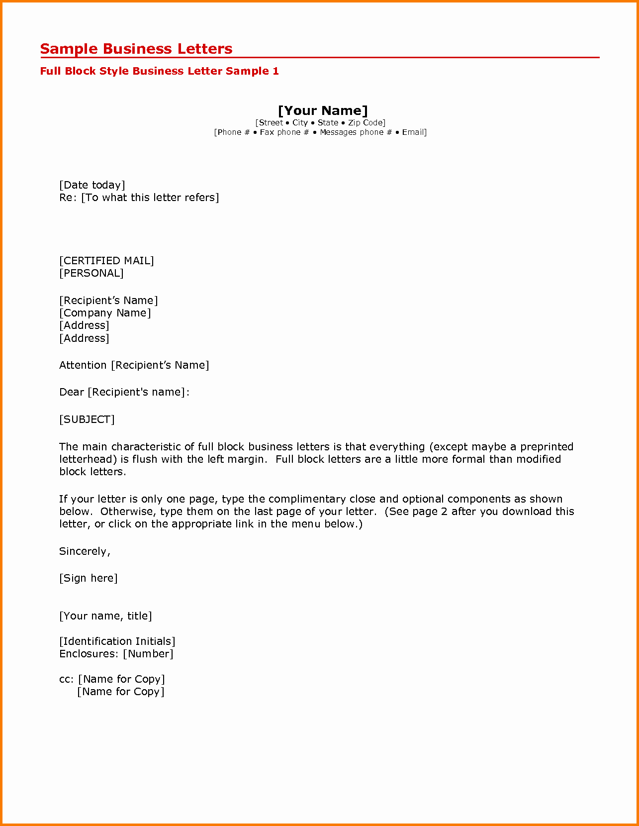 Sample Of formal Business Letter Fresh 7 formal Business Letter format Sample