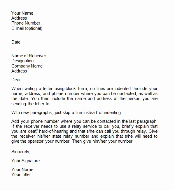 Sample Of formal Business Letter Lovely 29 Sample Business Letters format to Download