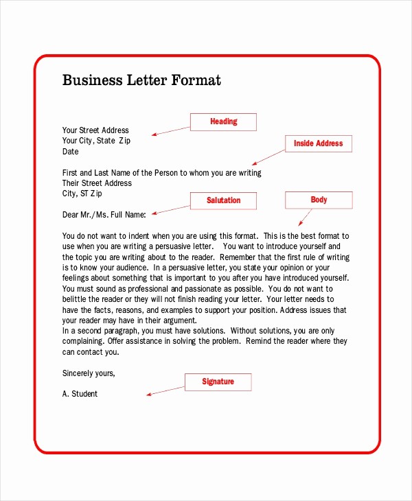 Sample Of formal Business Letter Luxury Sample formal Letter format 6 Free Documents In Pdf Doc